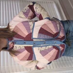 Handmade Quilt Jacket Heritage Homemade Slow Fashion Cottagecore Cabincore